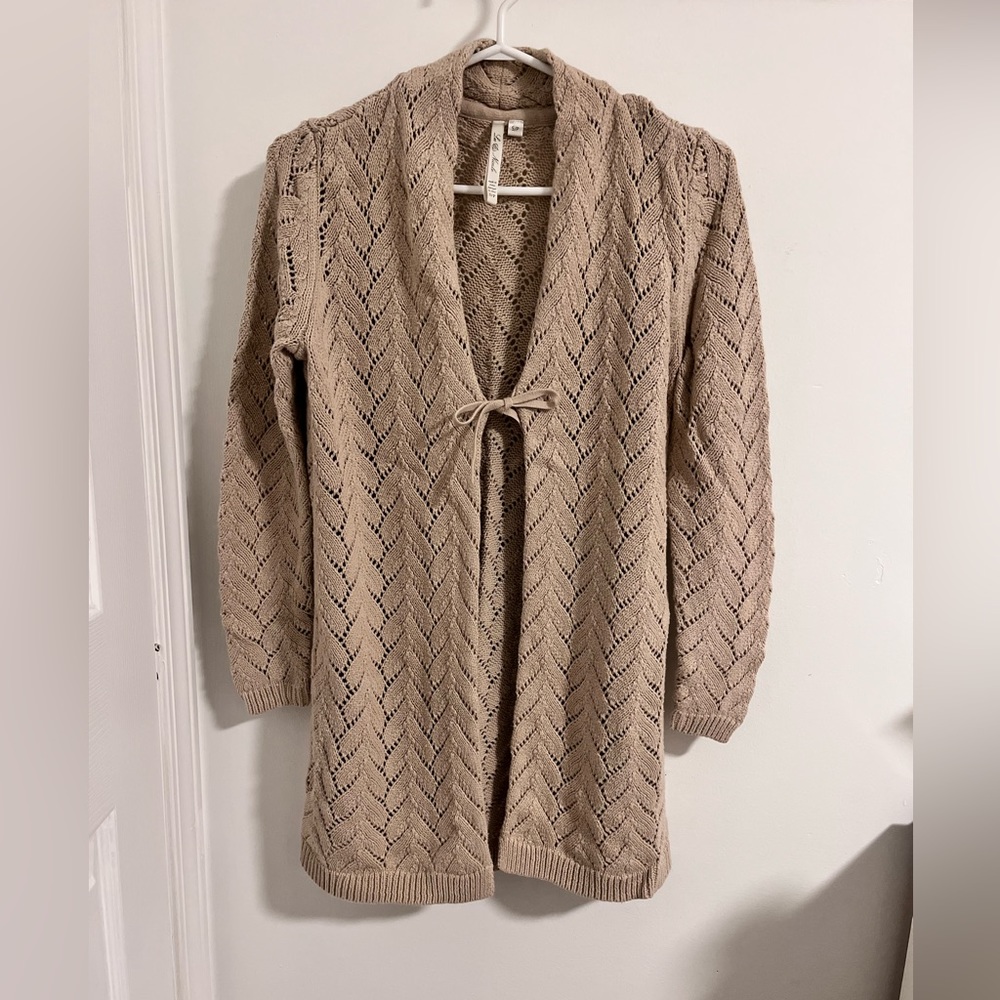 Tan Long Cardigan